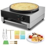 Máquina Comercial de Crepes Elétrica 3400W Cabeça Dupla 40cm