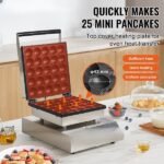 Mini Máquina de Panquecas Dutch 9 Unidades Aço Inoxidável Dorayaki