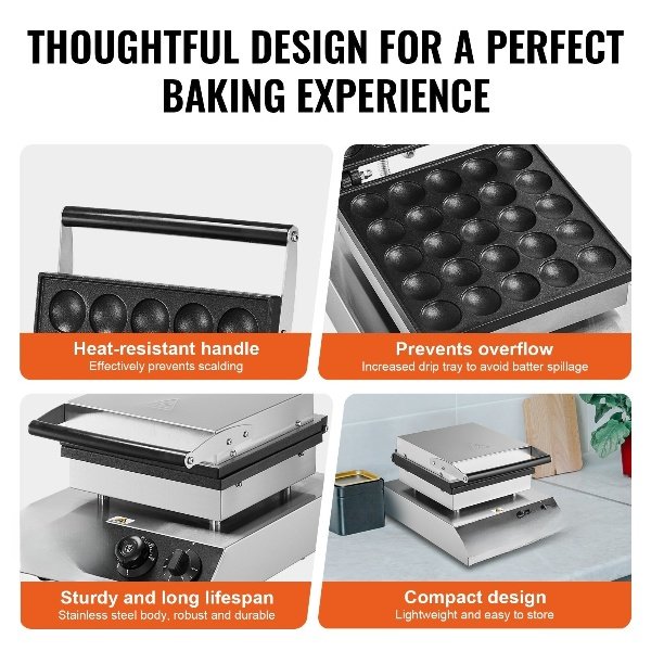 Mini Máquina de Panquecas Dutch 9 Unidades Aço Inoxidável Dorayaki