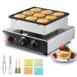 Mini Máquina de Panquecas Holandesas 9 Peças Aço Inoxidável Dorayaki