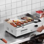 Grelha Elétrica Comercial 2000W, Chapa de Bancada Flat 10mm