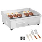 Grelha Elétrica Comercial 2000W, Chapa de Bancada Flat 10mm