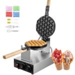 Máquina de Waffle Comercial 1230W Ferro de Waffle 4 Waffles em Forma de Ventilador