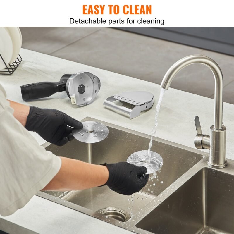 Cortador de Doner 80 W, Faca Elétrica Sem Fio, Espessura 0-8 mm, Lâmina de 100 mm, Preto.