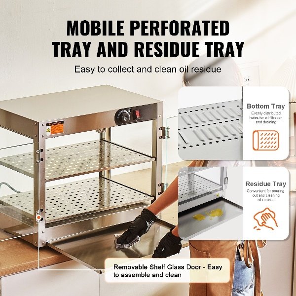 Aquecedor Comercial de Alimentos 2 Andares com Iluminação