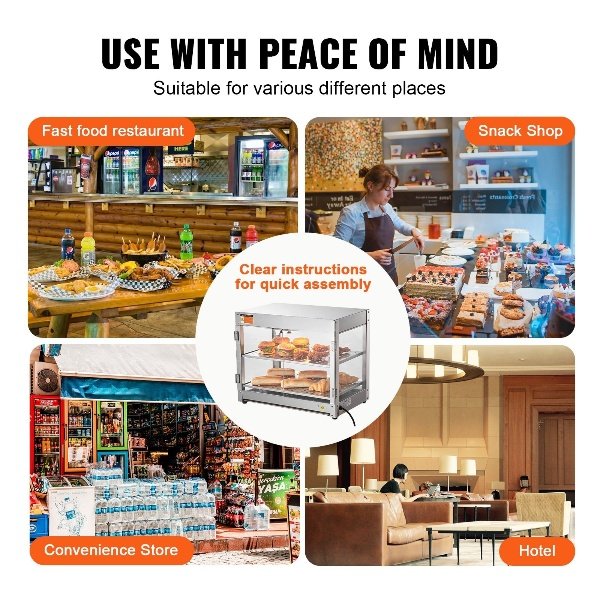 Aquecedor Comercial de Alimentos 2 Andares com Iluminação