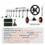 Reel de Alumínio para Capa de Piscina 4605x575x620mm, 5 Seções, Capacidade de 40kg.