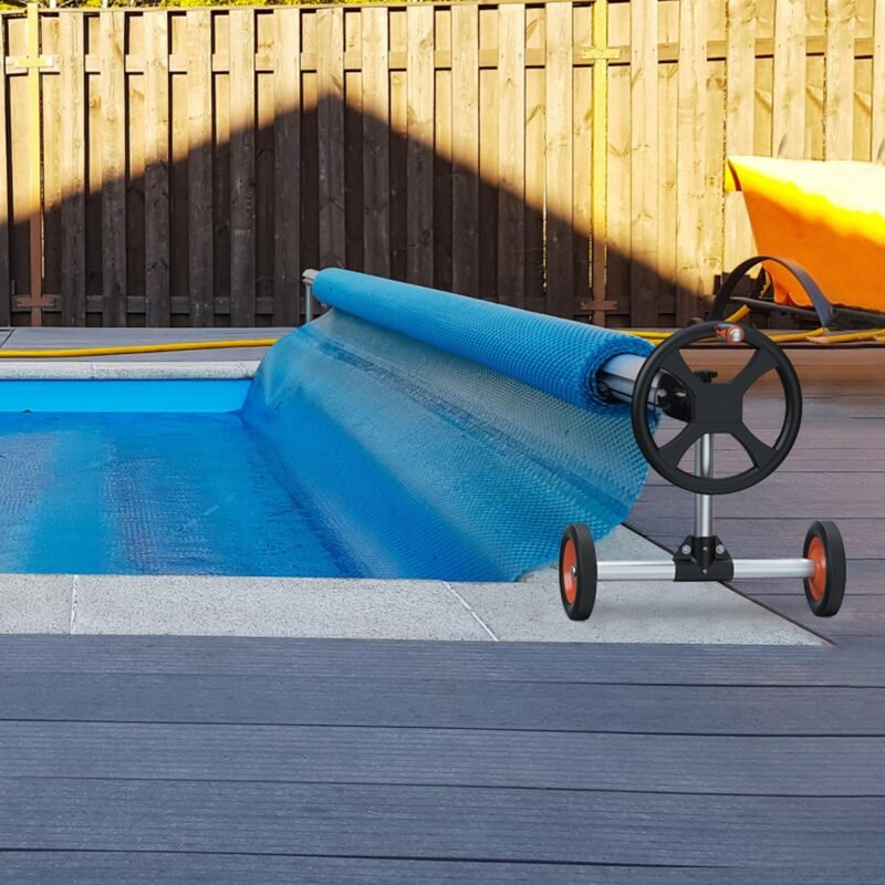 Reel de Alumínio para Capa de Piscina 4605x575x620mm, 5 Seções, Capacidade de 40kg.