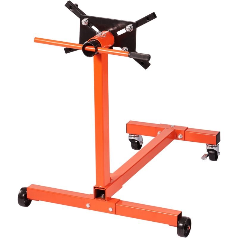 Suporte de Motor 340kg, com 4 rodas, alça de 508mm, jack móvel e guindaste para reparo de motor.