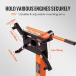 Suporte de Motor 590kg, com garra para caixa de marchas, macaco móvel com 4 rodas e cabo de 508mm.