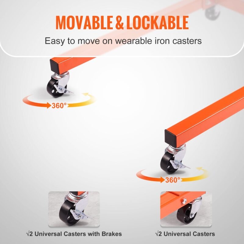 Suporte de Motor 590kg, com garra para caixa de marchas, macaco móvel com 4 rodas e cabo de 508mm.