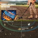 Kit de Detetor de Metais Infantil, Multifuncional, à Prova d'Água com Bobina de 15,2 cm, Pá e Bolsa.