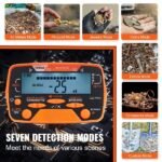 Kit de Detetor de Metais Infantil, Multifuncional, à Prova d'Água com Bobina de 15,2 cm, Pá e Bolsa.