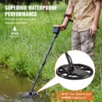 Kit de Detetor de Metais Infantil, Multifuncional, à Prova d'Água com Bobina de 15,2 cm, Pá e Bolsa.