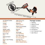 Kit de Detetor de Metais Infantil, Multifuncional, à Prova d'Água com Bobina de 15,2 cm, Pá e Bolsa.