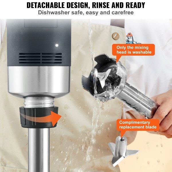 Liquidificador de Mão 500 W 4000-18000 rpm, barra de 660 mm, gancho e lâmina extra