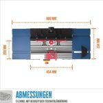 Güde Mesa de Fresagem OFT 855 Alumínio fundido, com ranhuras guia. 45,4 x 33,4 cm.