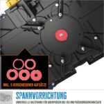 Güde Mesa de Fresagem OFT 855 Alumínio fundido, com ranhuras guia. 45,4 x 33,4 cm.